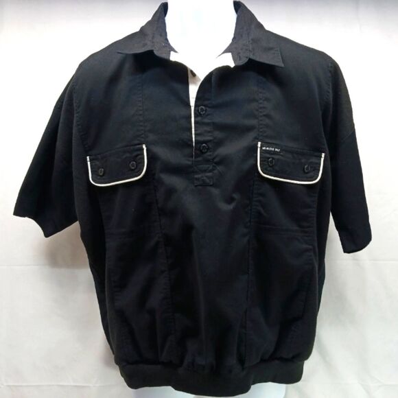 Members Only 1/2 Button Up Banded Hem Pullover Shirt 4 Pockets Logo VNT. Men's L - Picture 1 of 13